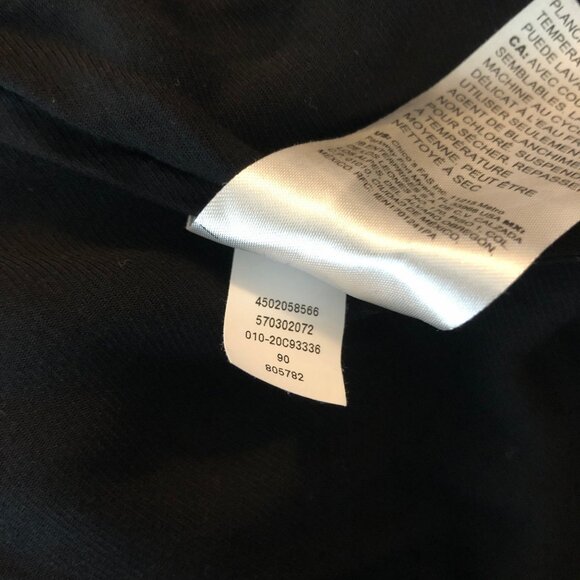 Chicos Black Pullover Top Blouse Lightweight Concealed Button Closure 1 (US M) - Picture 5 of 7